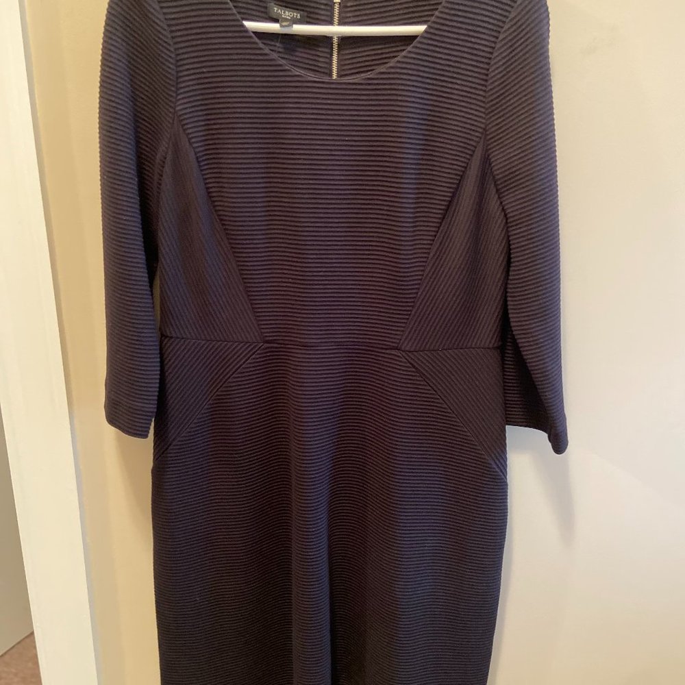 Talbot's Black Textured Dress, Size 10P